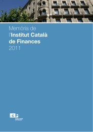 MemÃ²ria de l'Institut CatalÃ  de Finances 2011 - Generalitat de ...