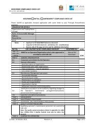 MOE/MME COMPLIANCE CHECK LIST