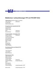Medlemmar i verksamhetsorgan TFiF och TFiF/DIFF 2012