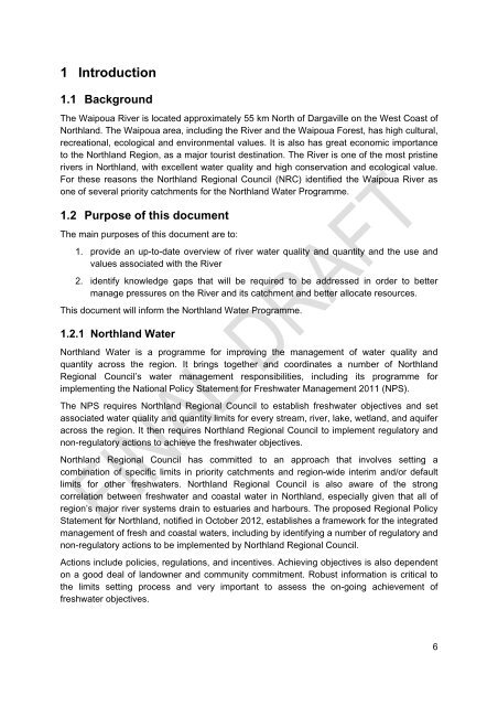 Waipoua River 20130219.pdf - Northland Regional Council