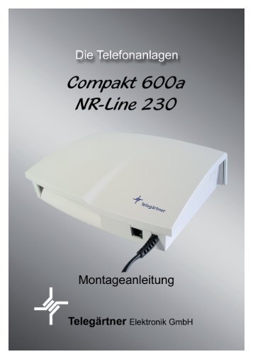 Montageanleitung NR-Line 230/024 - Telegärtner