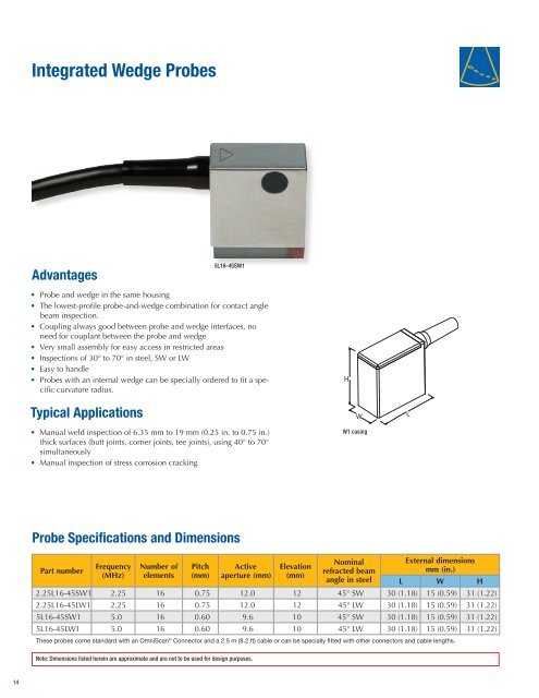 Phased Array Ultrasonic Probe Catalog Phased Array ... - Tecsud