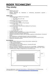 RIDER TECHNICZNY - Teatr Polonia