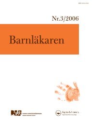 Nr 3 [lÃ¤s] - barnlÃ¤karen Svenska barnlÃ¤karfÃ¶reningens ...