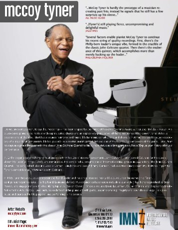 McCoy Tyner Trio feat. Bill Frisell & Gary Bartz - International Music ...