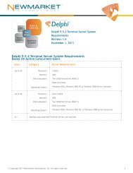 Delphi 9.5.2 Terminal Server Requirements - Newmarket ...