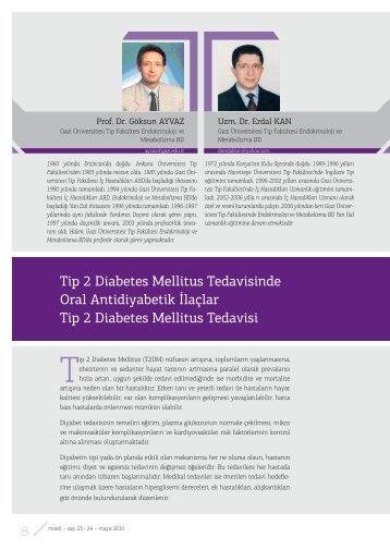 Tip 2 Diabetes Mellitus Tedavisinde Oral Antidiyabetik Ã„Â°laÃƒÂ§lar Tip 2 ...