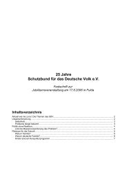 25 Jahre Schutzbund fÃ¼r das Deutsche Volk e.V.