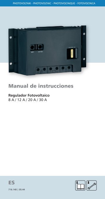 Manual Regulador SR 8 12 20 30 - Heliplast