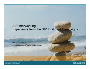 SIP Interworking - TeliaSonera International Carrier