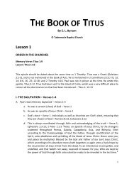 THE BOOK OF TITUS - Tabernacle Baptist Church