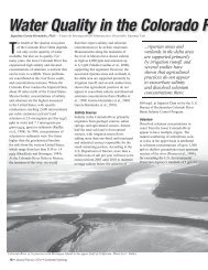 Water Quality in the Colorado River Delta - Southwest Hydrology