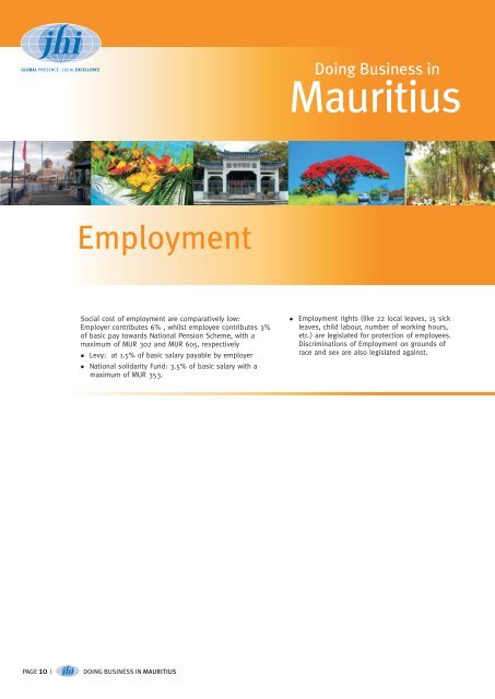 Mauritius: Doing Business - JHI