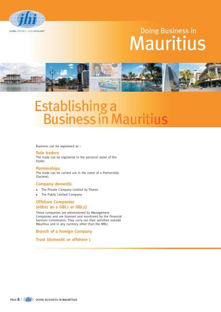 Mauritius: Doing Business - JHI