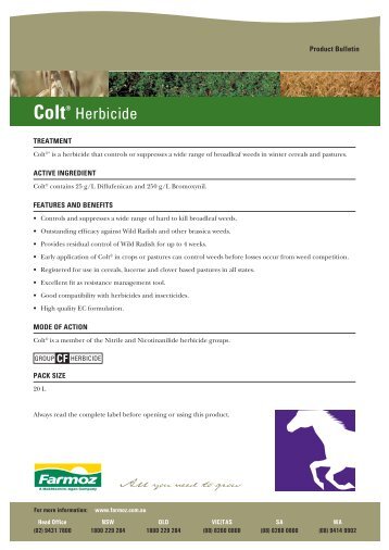 Colt® Herbicide - Farmoz