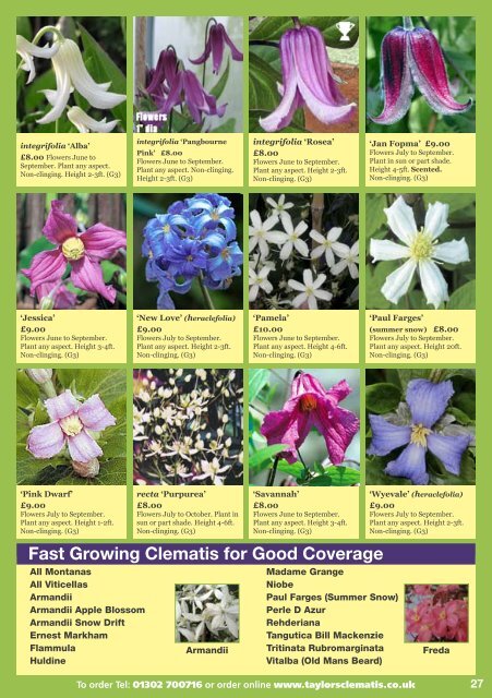 Catalogue & Growing Guide - Taylors Clematis