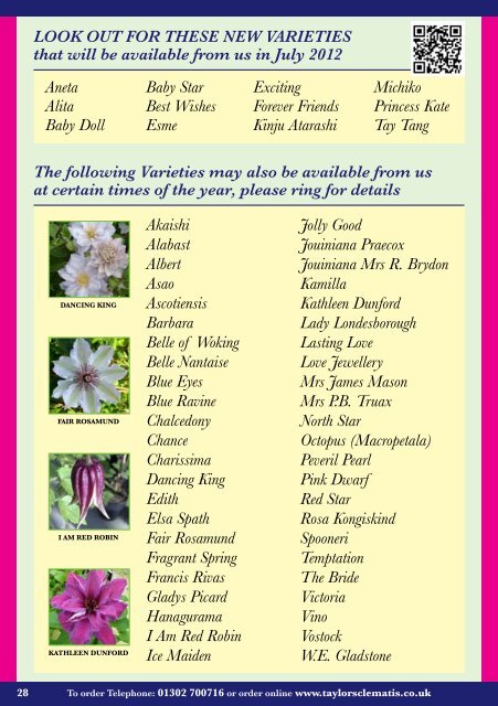 Catalogue Growing Guide - Taylors Clematis