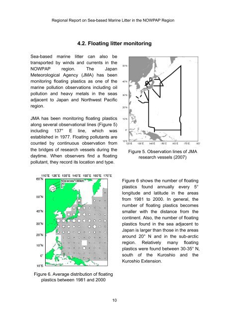 Regional Report on Sea-based Marine Litter in the ... - nowpap dinrac