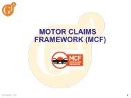 The Motor Claims Framework (MCF)