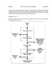 SÈRIE 2 PAAU. LOGSE. Curs 1999-2000 BIOLOGIA - Selecat