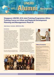 Africa Training Course Alumni Newsletter - UNCRD