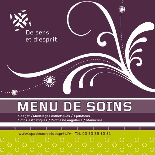 MENU DE SOINS - De sens et d'esprit