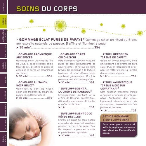 MENU DE SOINS - De sens et d'esprit