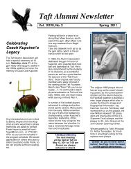 Taft Alumni Newsletter - Taft Alumni Association