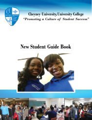 New Student Guidebook 2012-2013 - Cheyney University of ...