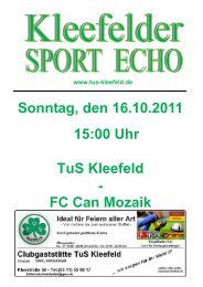 FC Can Mozaik - TuS Kleefeld Hannover e.V.