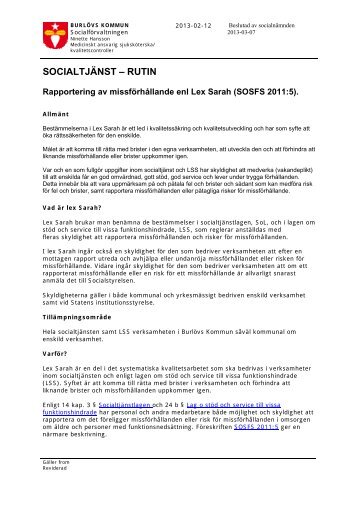 Rutin Lex Sarah etc.pdf - Burlövs kommun