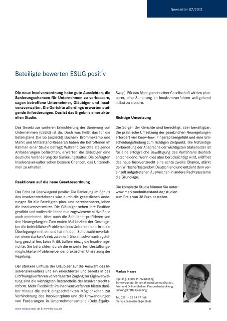 Newsletter 23 / Juli 2012 - Buchalik BrÃ¶mmekamp