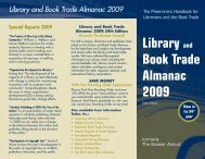 Library and Book Trade Almanac 2009 - Books - Information Today