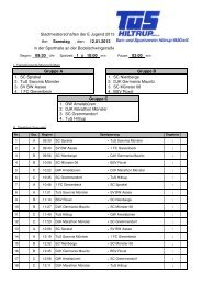 Spielplan Gruppe A