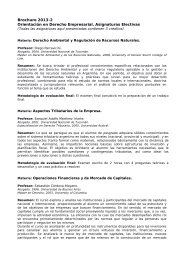 Brochure de Maestría y Posgrado en Derecho Empresarial 2013-2