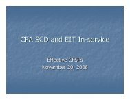 CFSP Inservice Nov 2008 Final version - Therapy BC