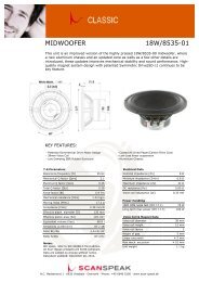 Datasheet 18W/8535-01 - Scan-Speak