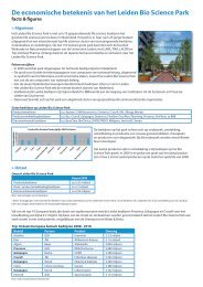 De economische betekenis van het Leiden Bio Science Park