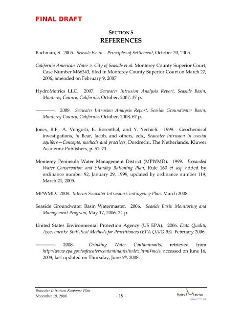 indicators of seawater intrusion - Seasidebasinwatermaster.org