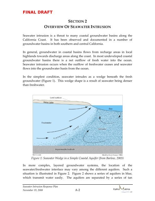 indicators of seawater intrusion - Seasidebasinwatermaster.org