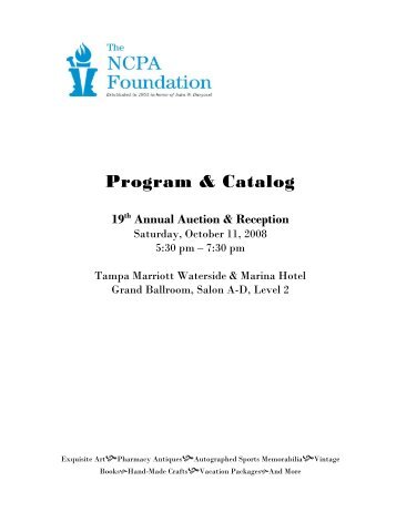 Program & Catalog - National Community Pharmacists Association