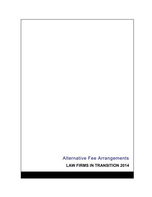 MPF WHITE PAPER - AW 2014 Law Firms in Transition - 10-21-14