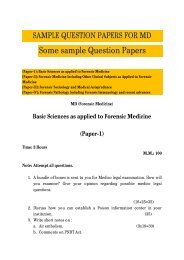Some sample Question Papers - forensic medicine