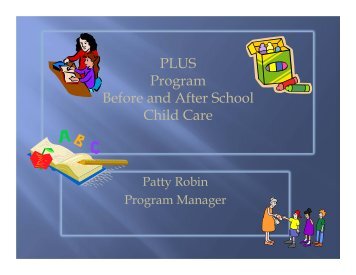 PLUS Program Before and After School Child Care - Etiwanda ...