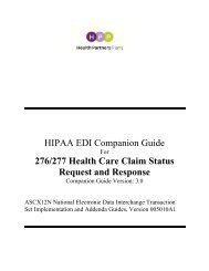 HIPAA EDI Companion Guide 276/277 Health ... - Health Partners