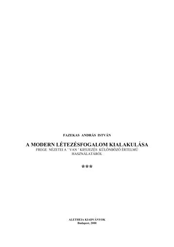 FREGE KÃNYV.pdf - Dr. FAZEKAS AndrÃ¡s IstvÃ¡n honlapja