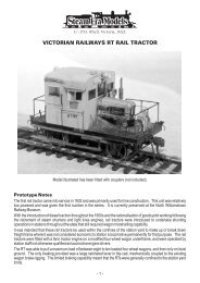VICTORIAN RAILWAYS RT RAIL TRACTOR - Steam Era Models