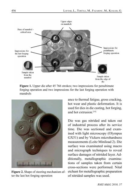 Main damages on upper die in industrial hot forging Glavne ... - RMZ