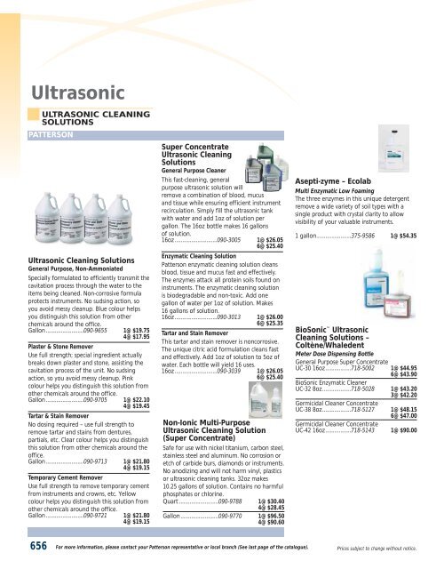 Ultrasonic 5002 Parts Manual