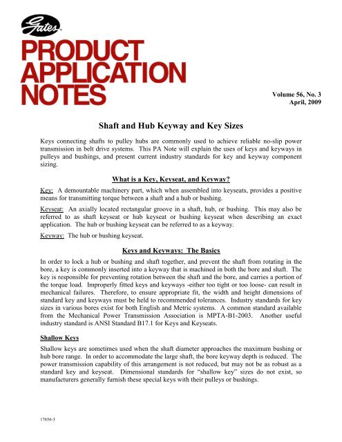 Download Shaft And Hub Keyway And Key Sizes